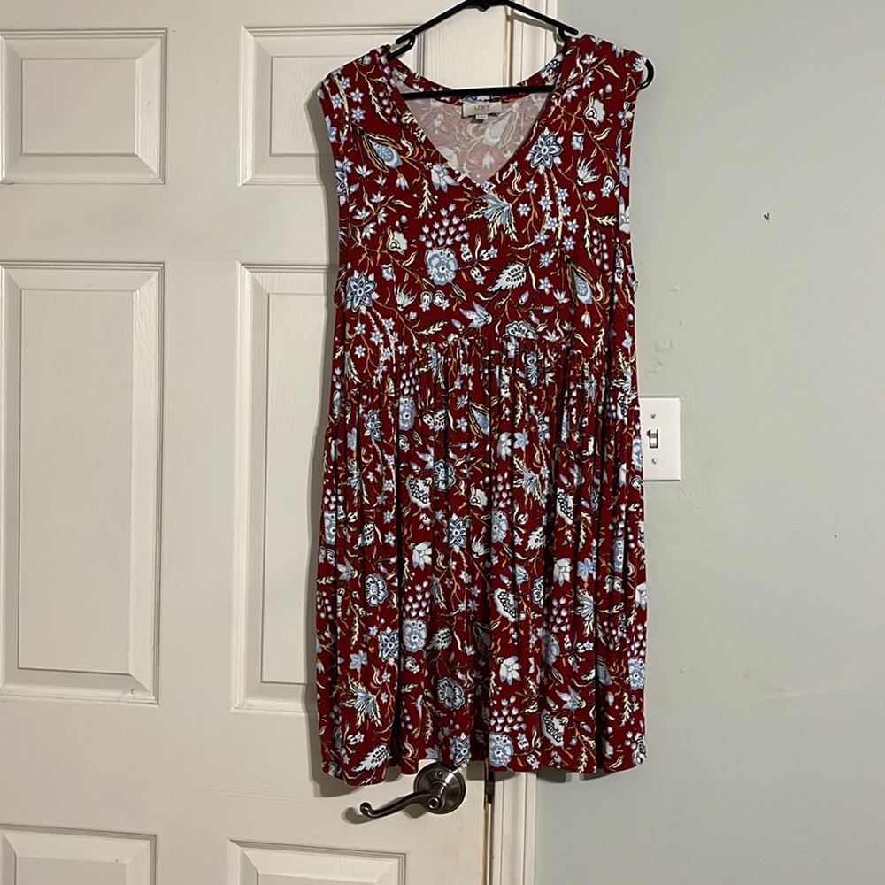 Ann Taylor Loft, Petite Large, flowered print dress with pockets